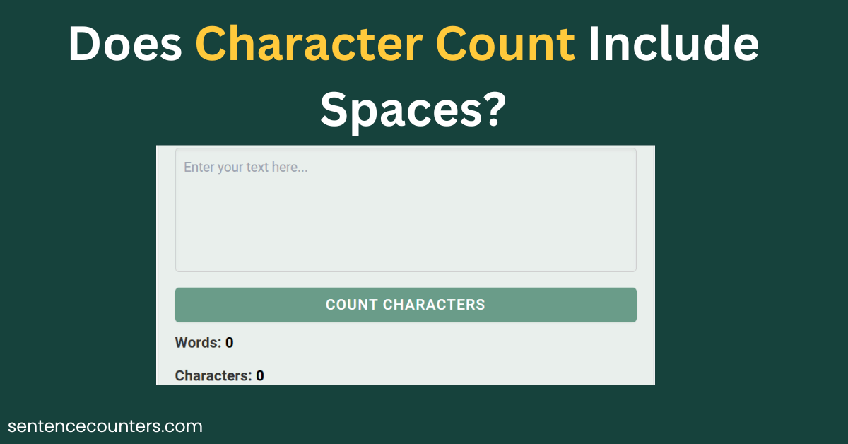 Character Count Include Spaces